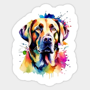 Labrador Retriever Watercolor Drip Sticker